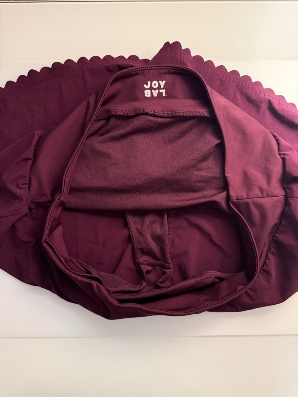 JoyLab Plum Scalloped Hem Athletic Shorts Size XL - Picture 5 of 5